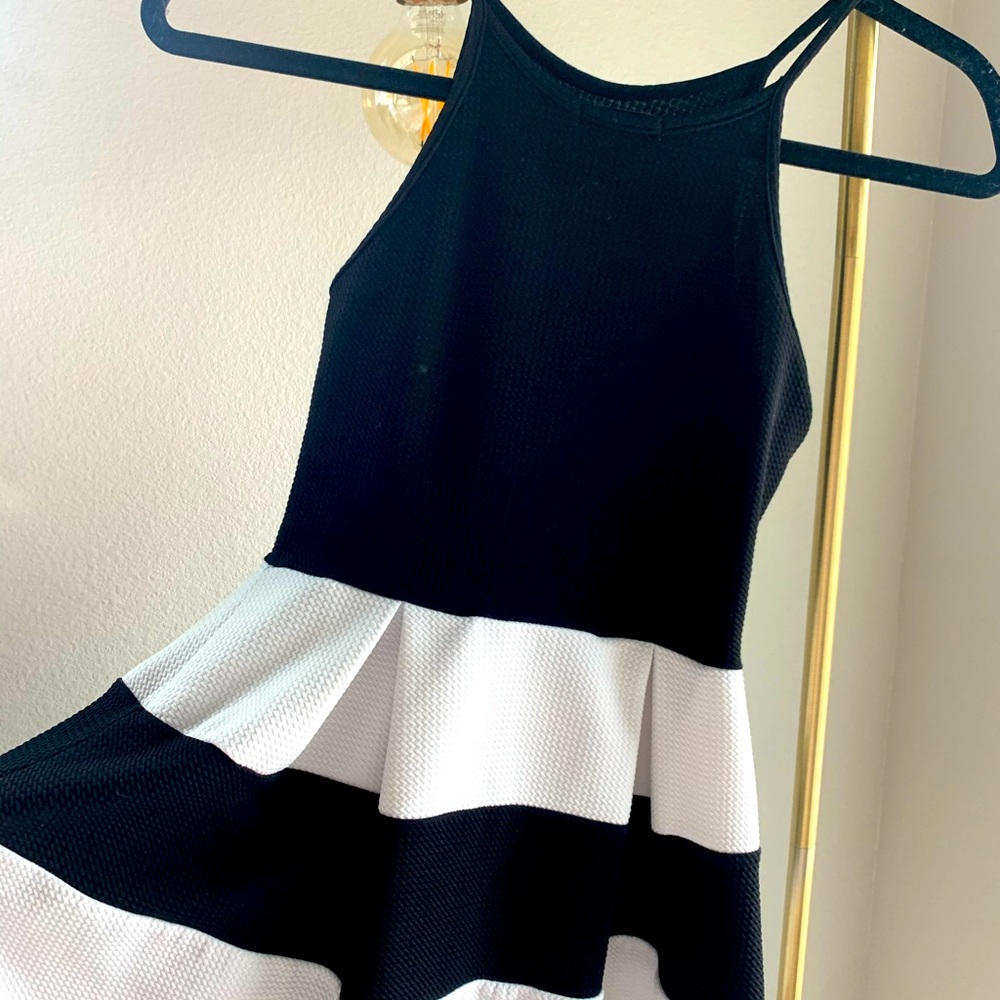 Black & white mini dress